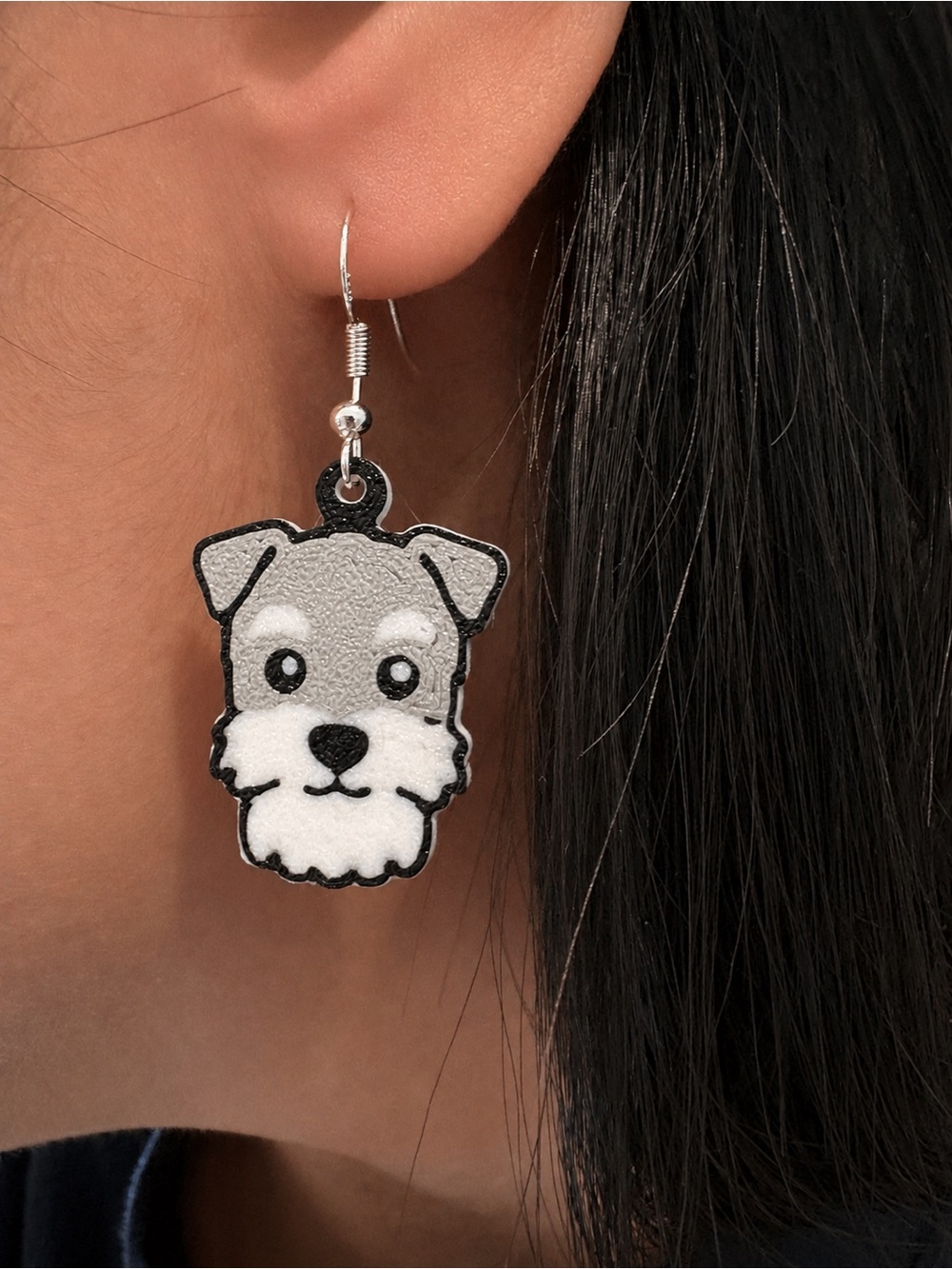 Schnauzer Dog Earrings